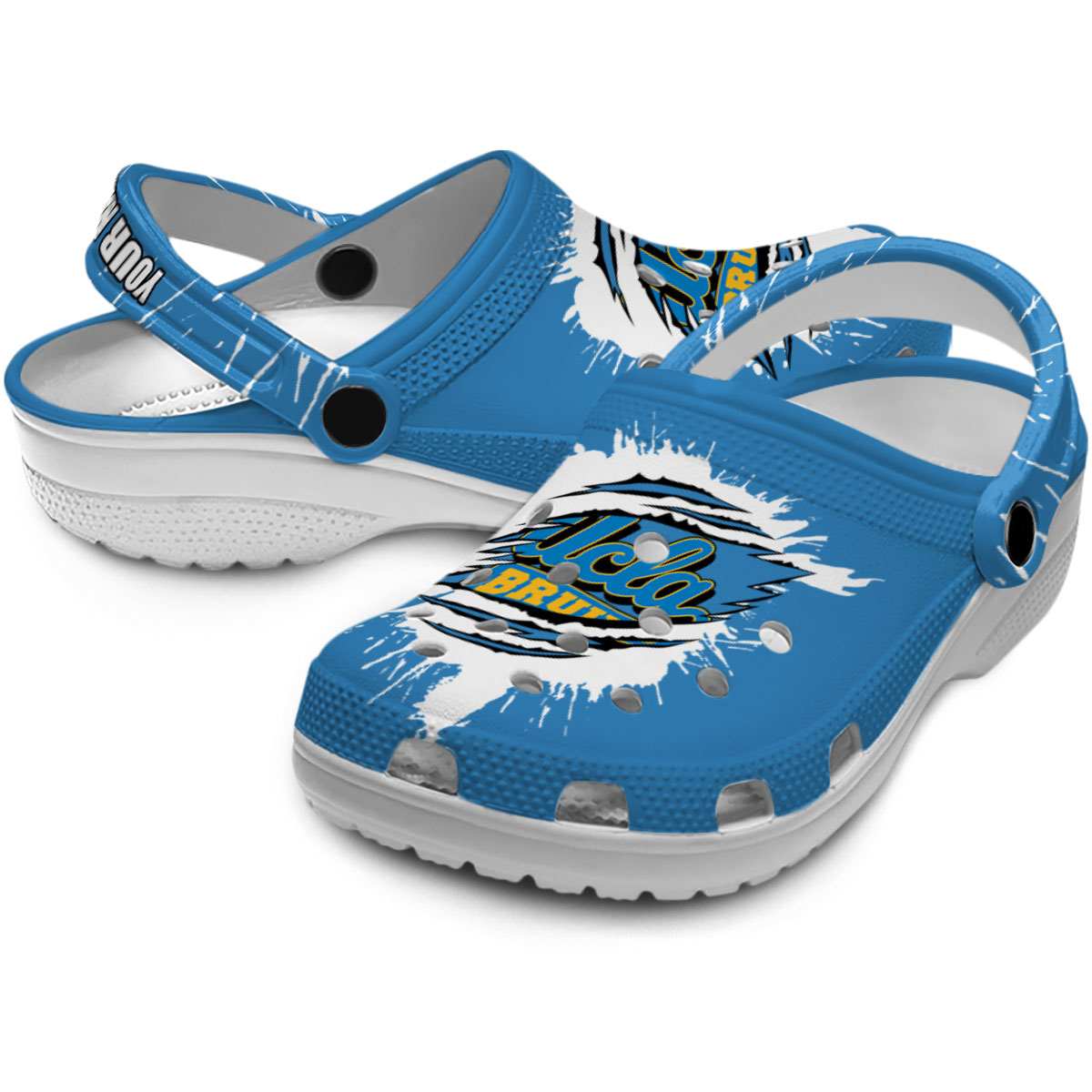 Merchidea UCLA Bruins NCAA Sport Crocs Crocband Clogs Shoes Comfortable For Men Women and Kids