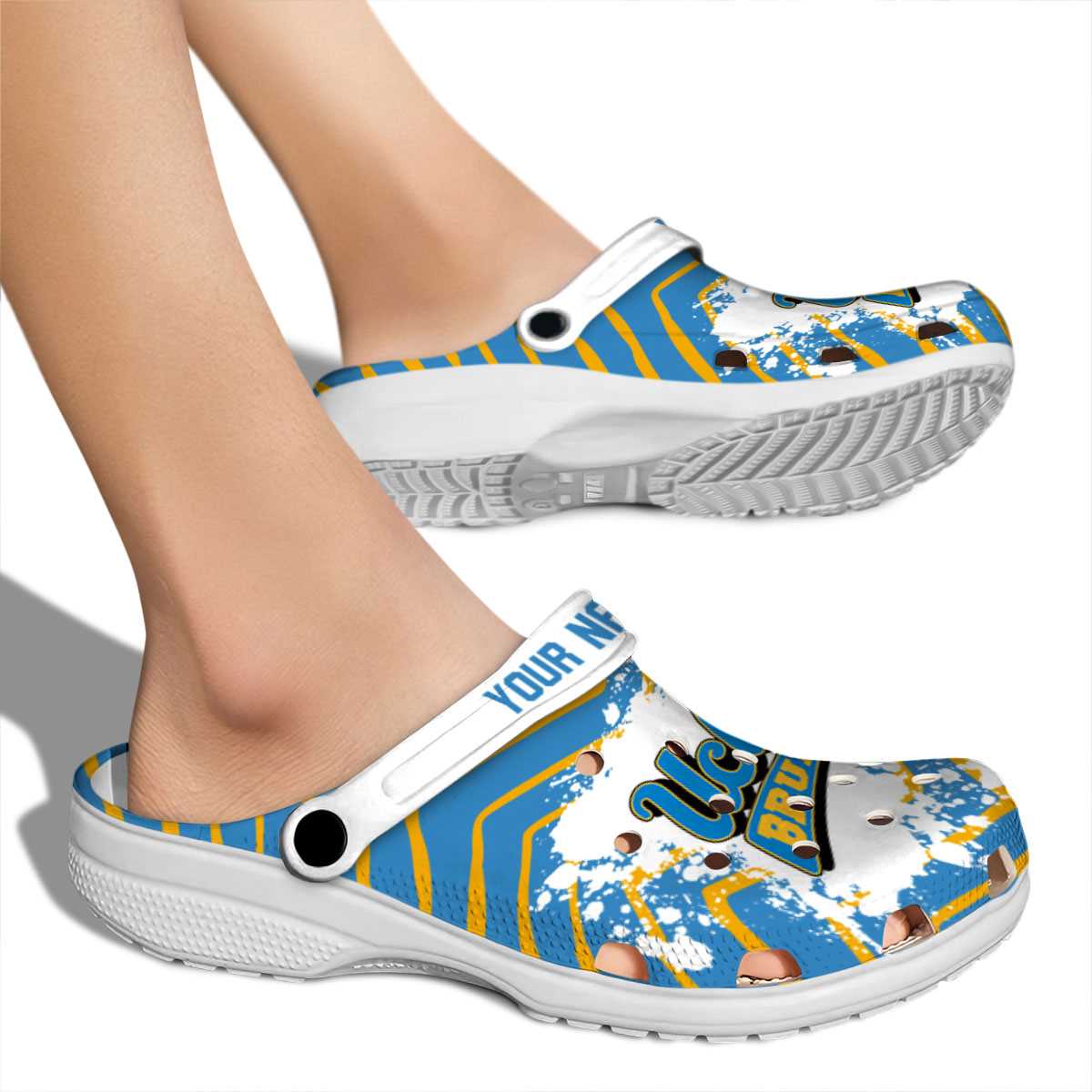 Merchidea UCLA Bruins NCAA Sport Crocs Crocband Clogs Shoes Comfortable For Men Women and Kids