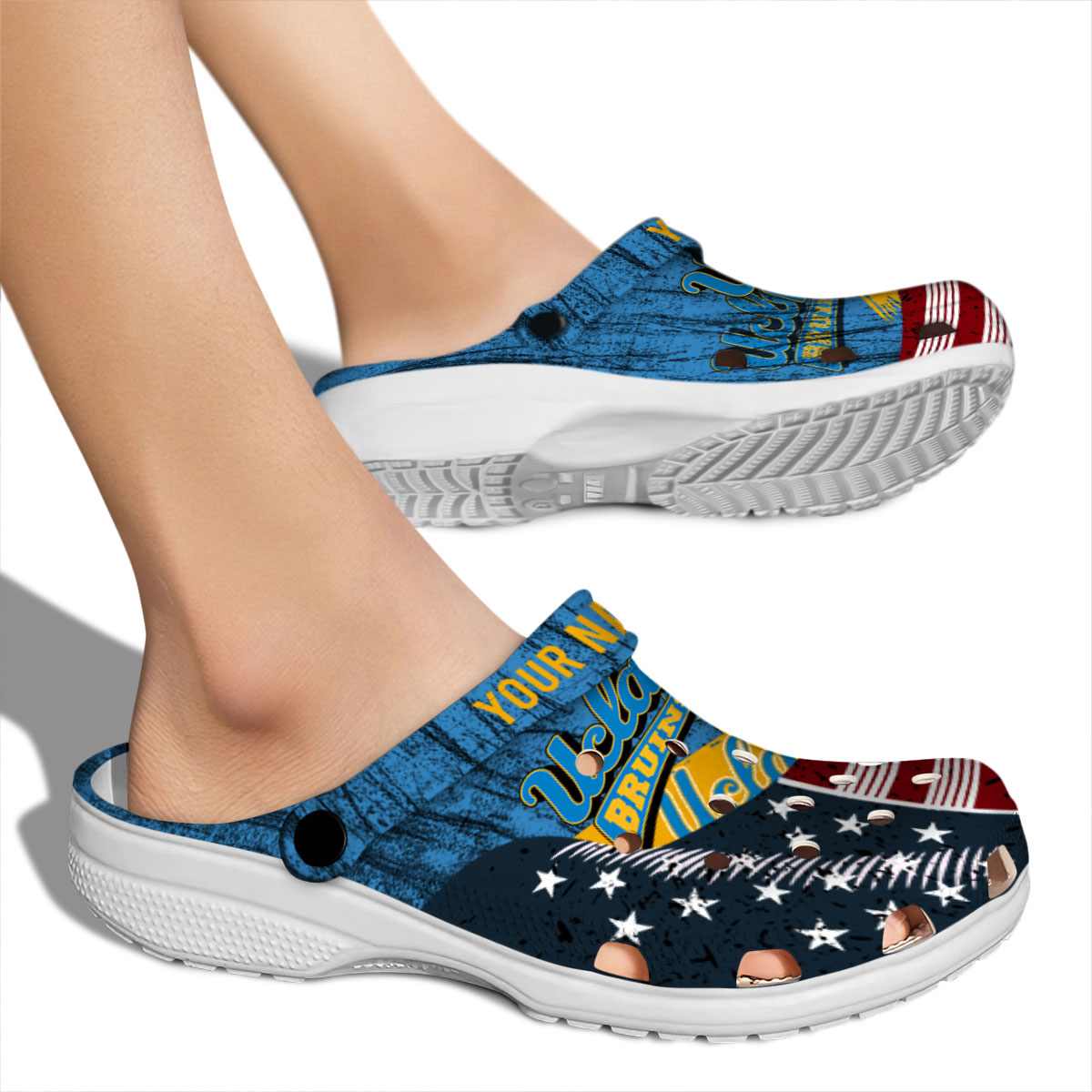 Merchidea UCLA Bruins NCAA Sport Crocs Crocband Clogs Shoes Comfortable For Men Women and Kids