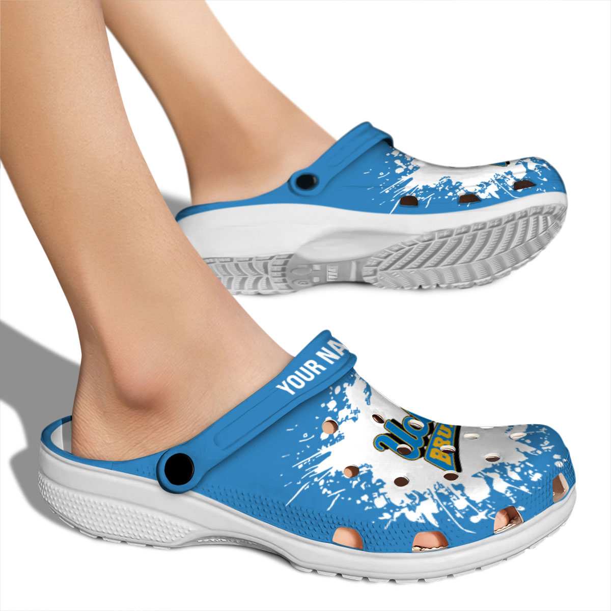 Merchidea UCLA Bruins NCAA Sport Crocs Crocband Clogs Shoes Comfortable For Men Women and Kids