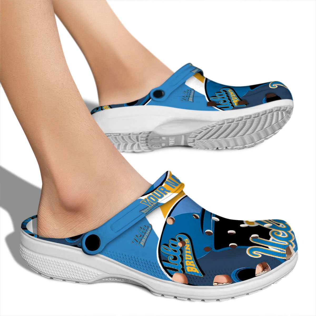 Merchidea UCLA Bruins NCAA Sport Crocs Crocband Clogs Shoes Comfortable For Men Women and Kids