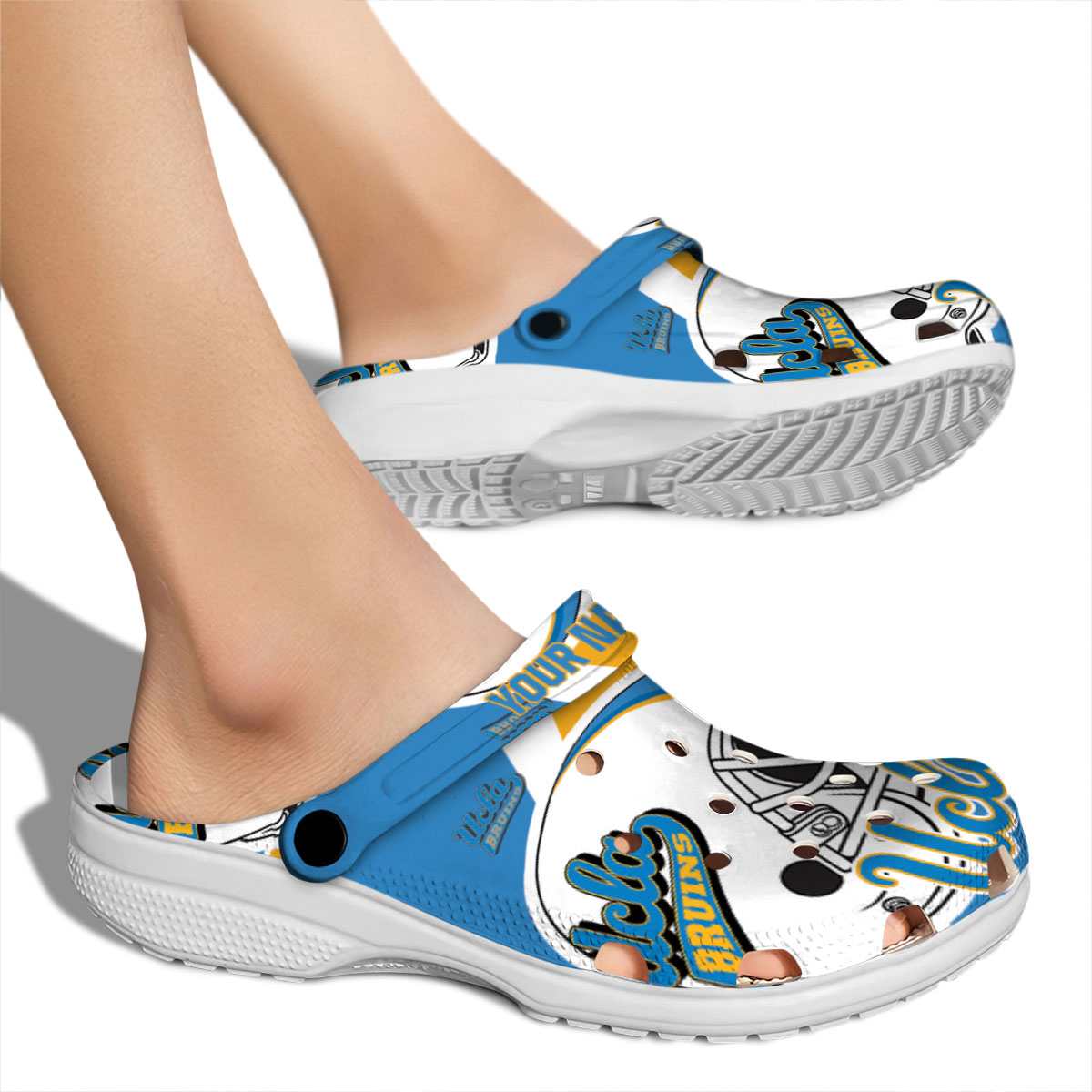 Merchidea UCLA Bruins NCAA Sport Crocs Crocband Clogs Shoes Comfortable For Men Women and Kids