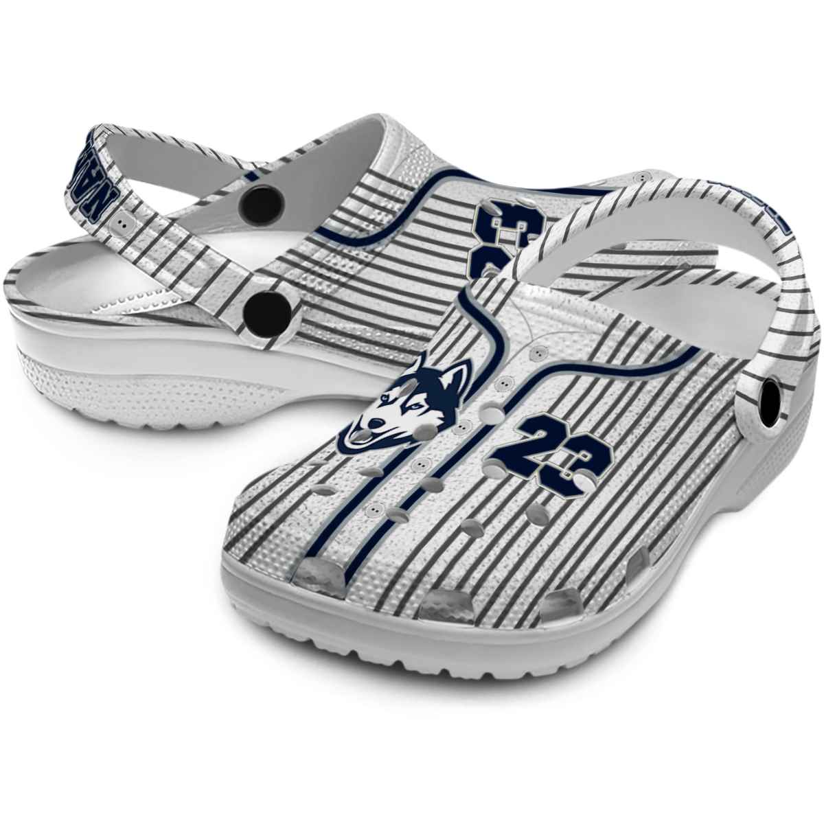 Merchidea UConn Huskies NCAA Sport Crocs Crocband Clogs Shoes Comfortable For Men Women and Kids
