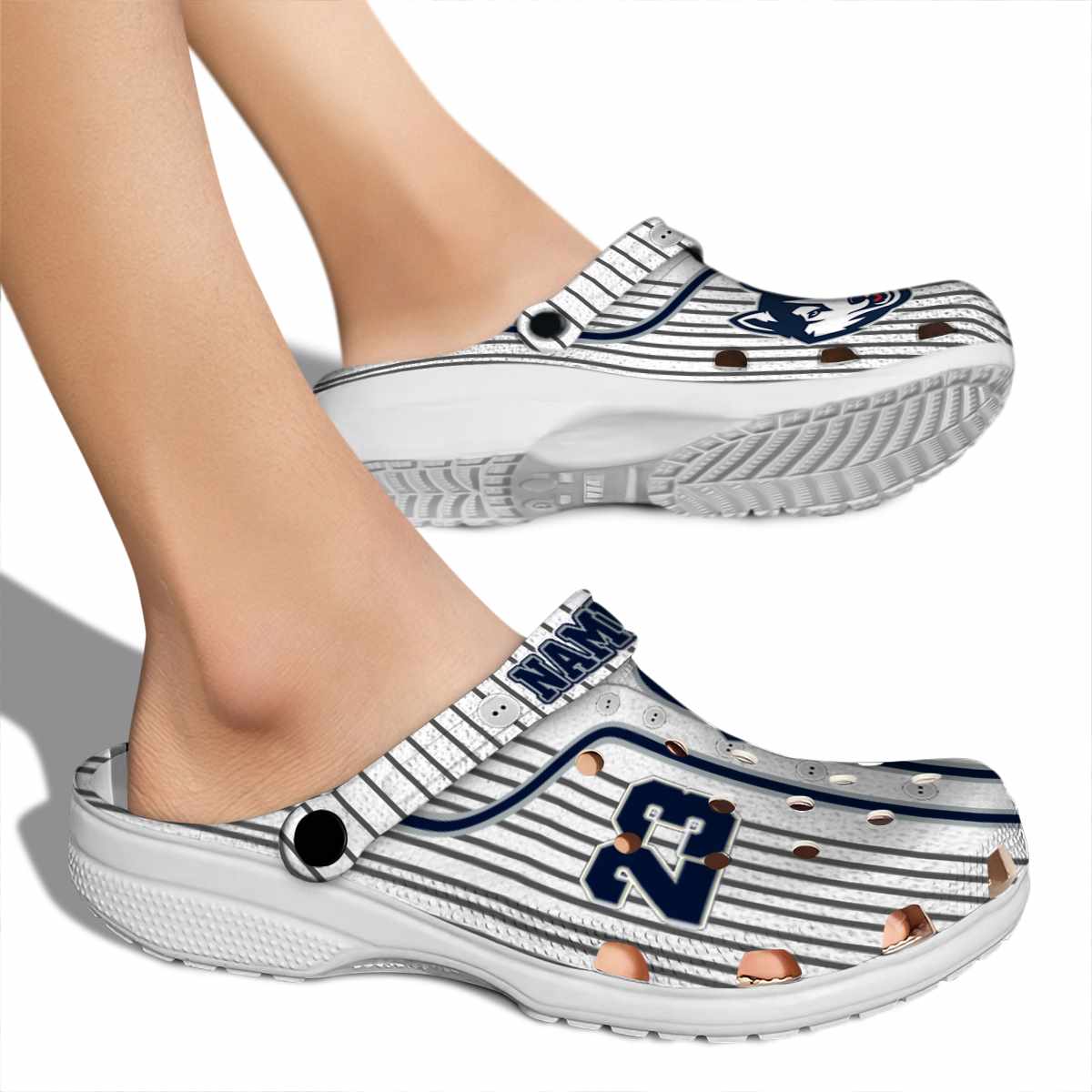 Merchidea UConn Huskies NCAA Sport Crocs Crocband Clogs Shoes Comfortable For Men Women and Kids