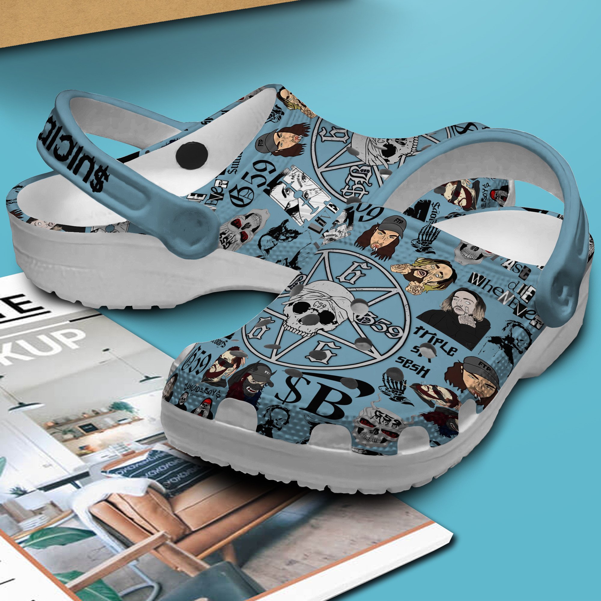 Merchidea $uicideboy$ Music Crocs Crocband Clogs Shoes Comfortable For Men Women and Kids