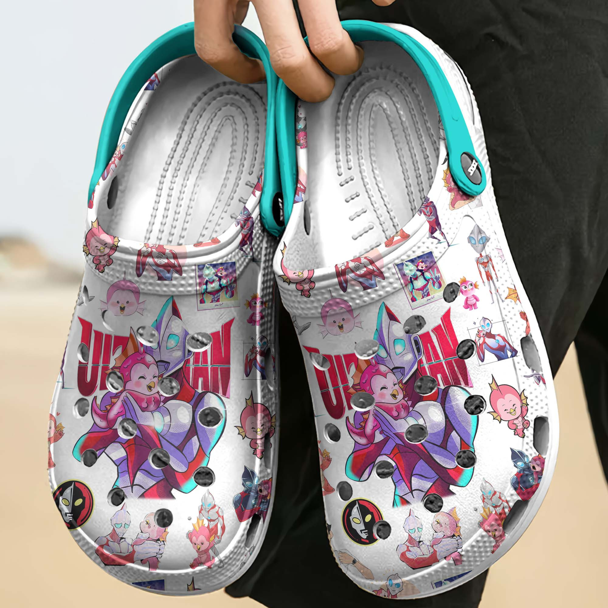 Merchidea Ultraman Rising Movie Crocs Crocband Clogs Shoes Comfortable For Men Women and Kids