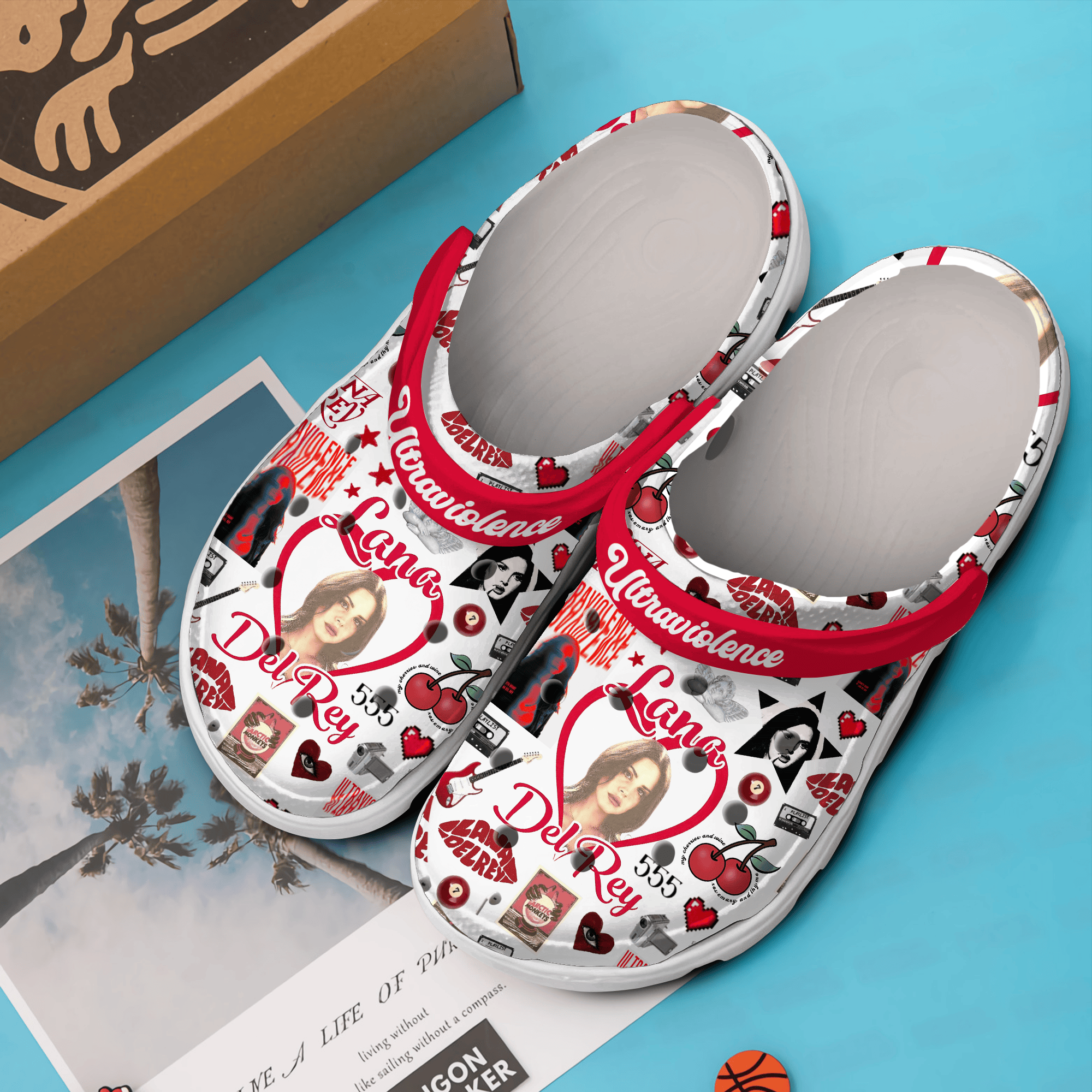 Merchidea Ultraviolence Lana Del Rey Music Crocs Crocband Clogs Shoes Comfortable For Men Women and Kids