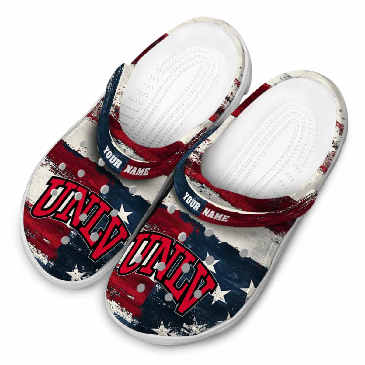 Merchidea UNLV Rebels NCAA Sport Crocs Crocband Clogs Shoes Comfortable For Men Women and Kids