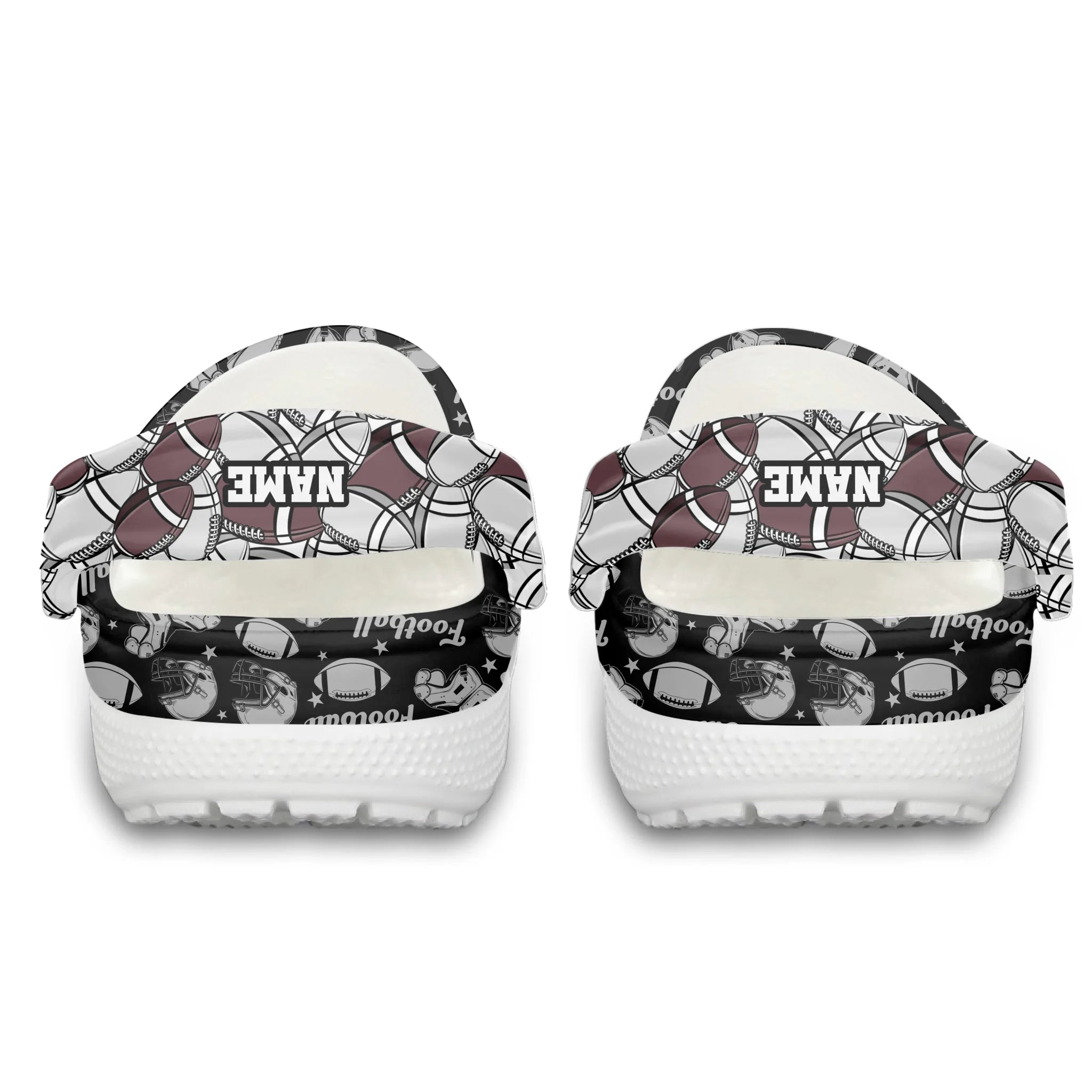 Merchidea Urban Doodle Football Sport Crocs Crocband Clogs Shoes Comfortable For Men Women and Kids