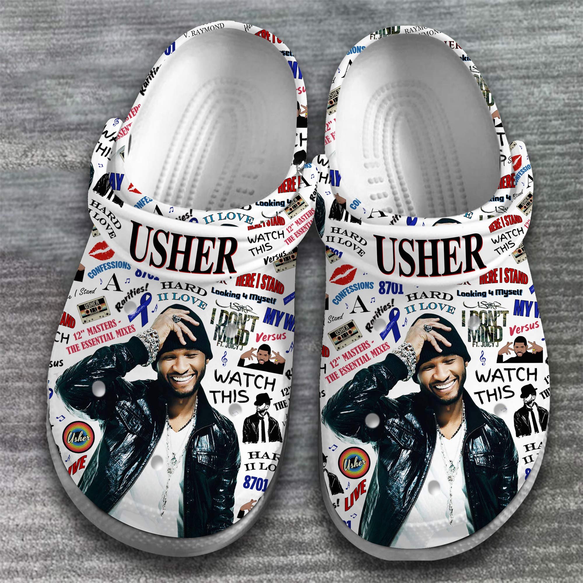 Merchidea Usher Singer Music Crocs Crocband Clogs Shoes Comfortable For Men Women and Kids