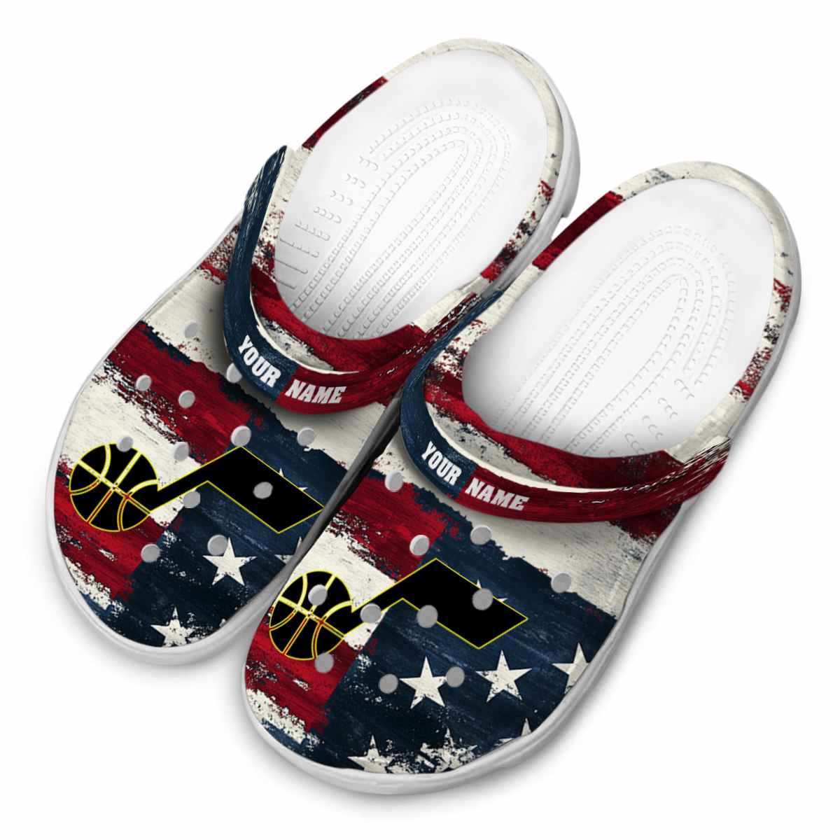 Merchidea Utah Jazz NBA Sport Crocs Crocband Clogs Shoes Comfortable For Men Women and Kids