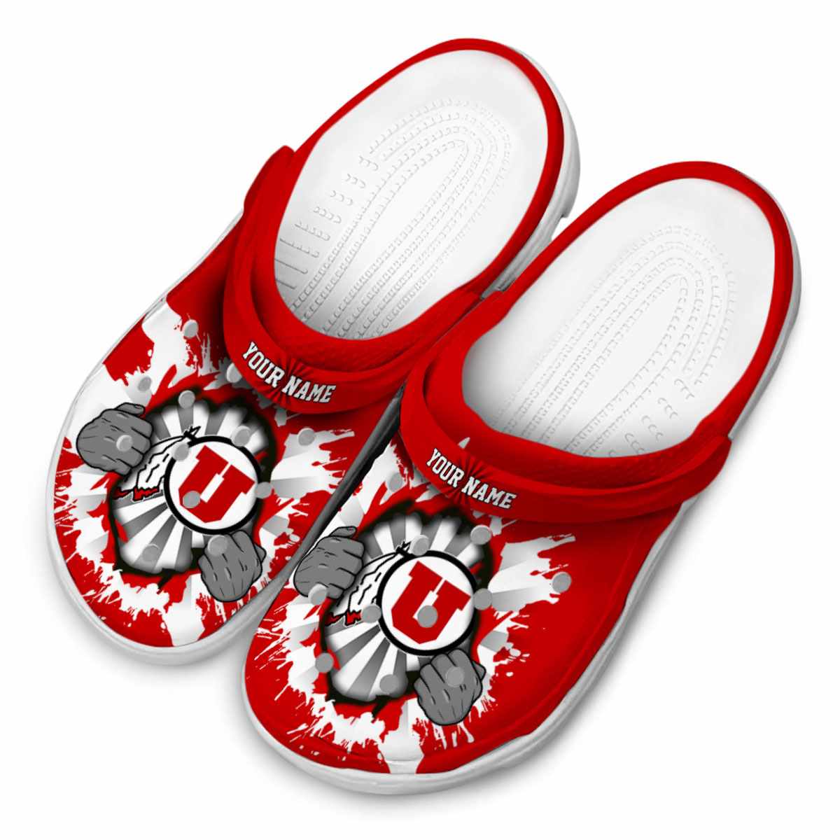 Merchidea Utah Utes NCAA Sport Crocs Crocband Clogs Shoes Comfortable For Men Women and Kids