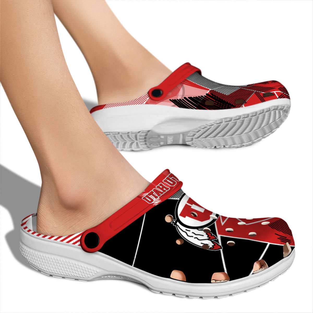 Merchidea Utah Utes NCAA Sport Crocs Crocband Clogs Shoes Comfortable For Men Women and Kids