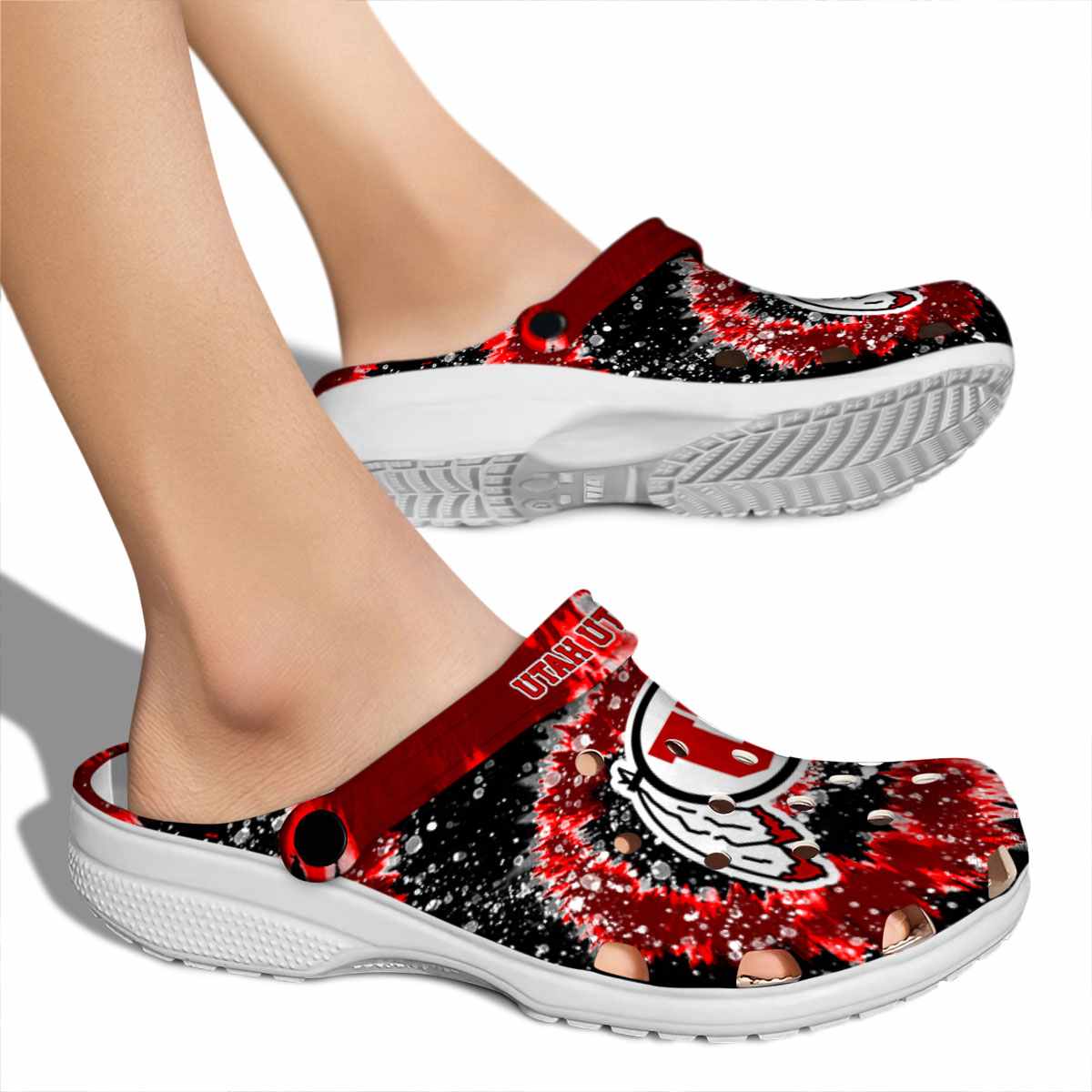 Merchidea Utah Utes NCAA Sport Crocs Crocband Clogs Shoes Comfortable For Men Women and Kids