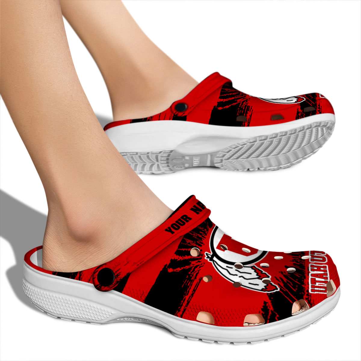 Merchidea Utah Utes NCAA Sport Crocs Crocband Clogs Shoes Comfortable For Men Women and Kids
