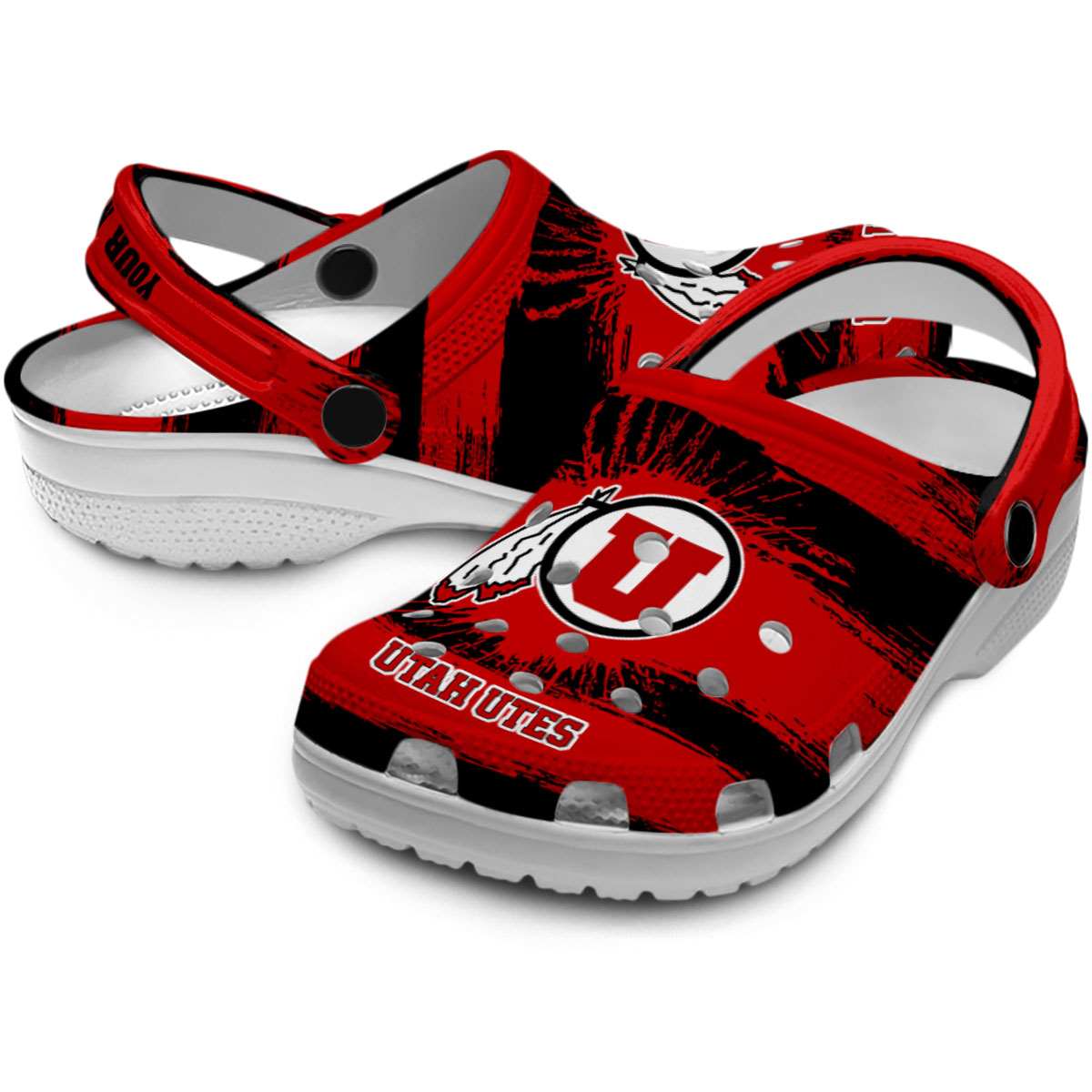Merchidea Utah Utes NCAA Sport Crocs Crocband Clogs Shoes Comfortable For Men Women and Kids