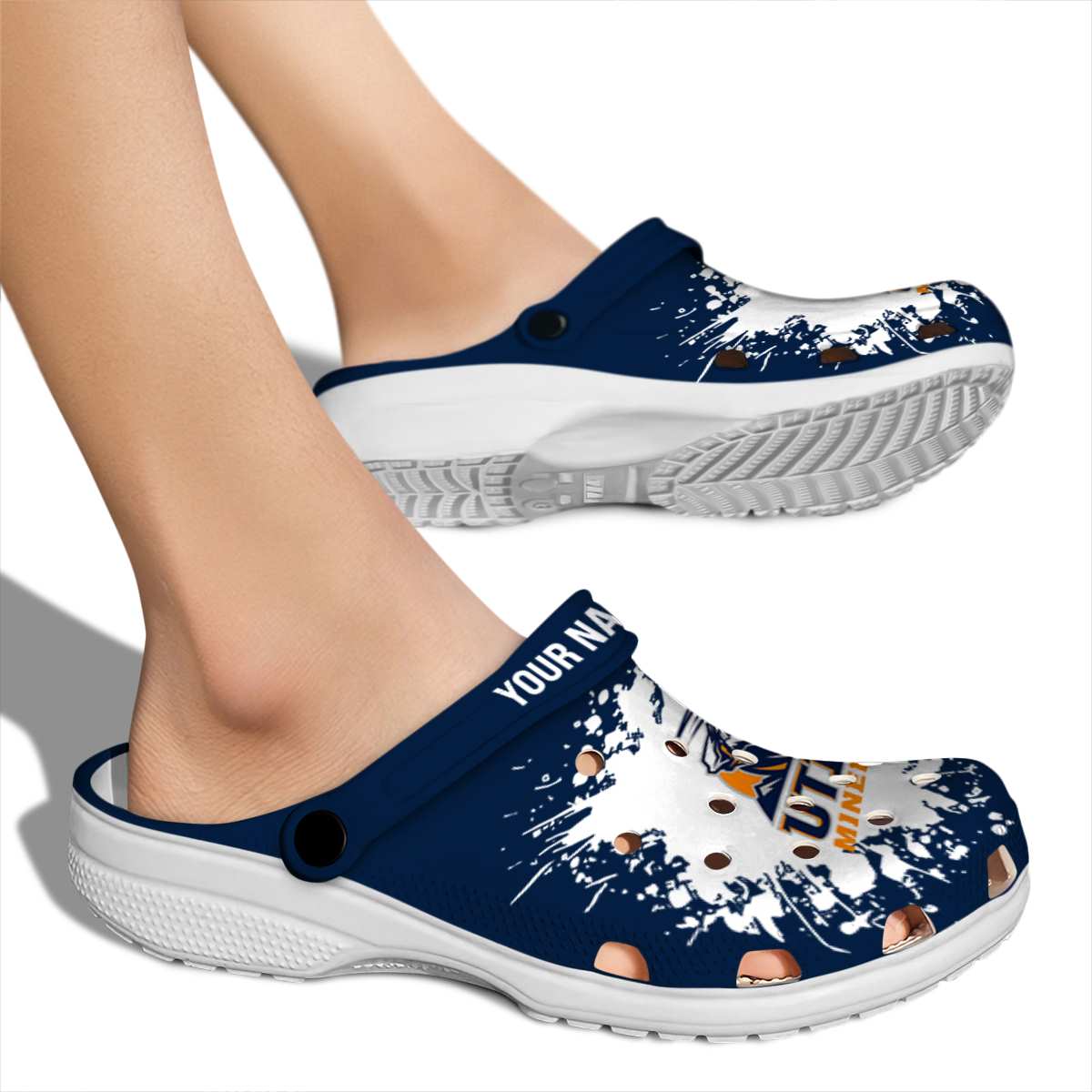 Merchidea UTEP Miners NCAA Sport Crocs Crocband Clogs Shoes Comfortable For Men Women and Kids