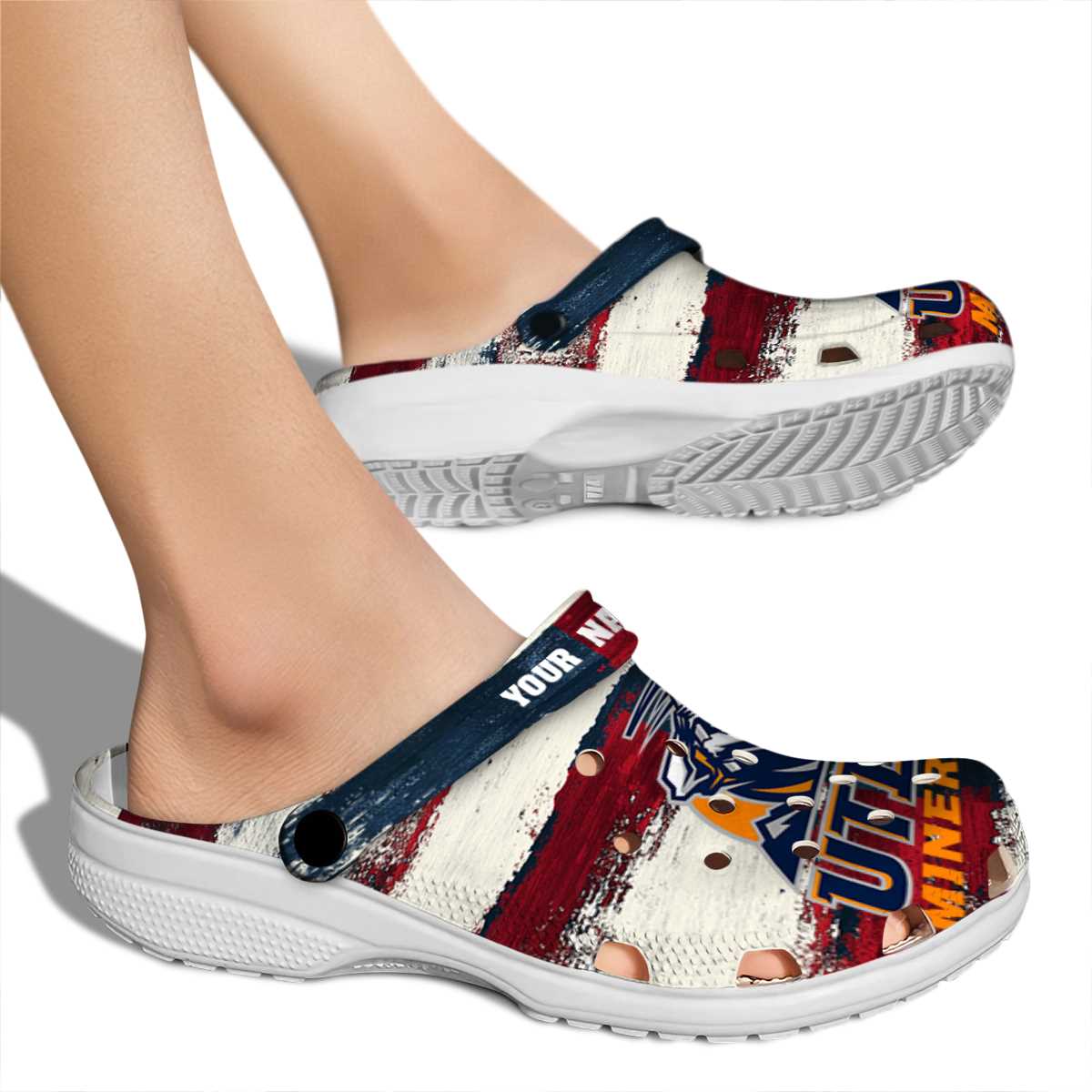 Merchidea UTEP Miners NCAA Sport Crocs Crocband Clogs Shoes Comfortable For Men Women and Kids