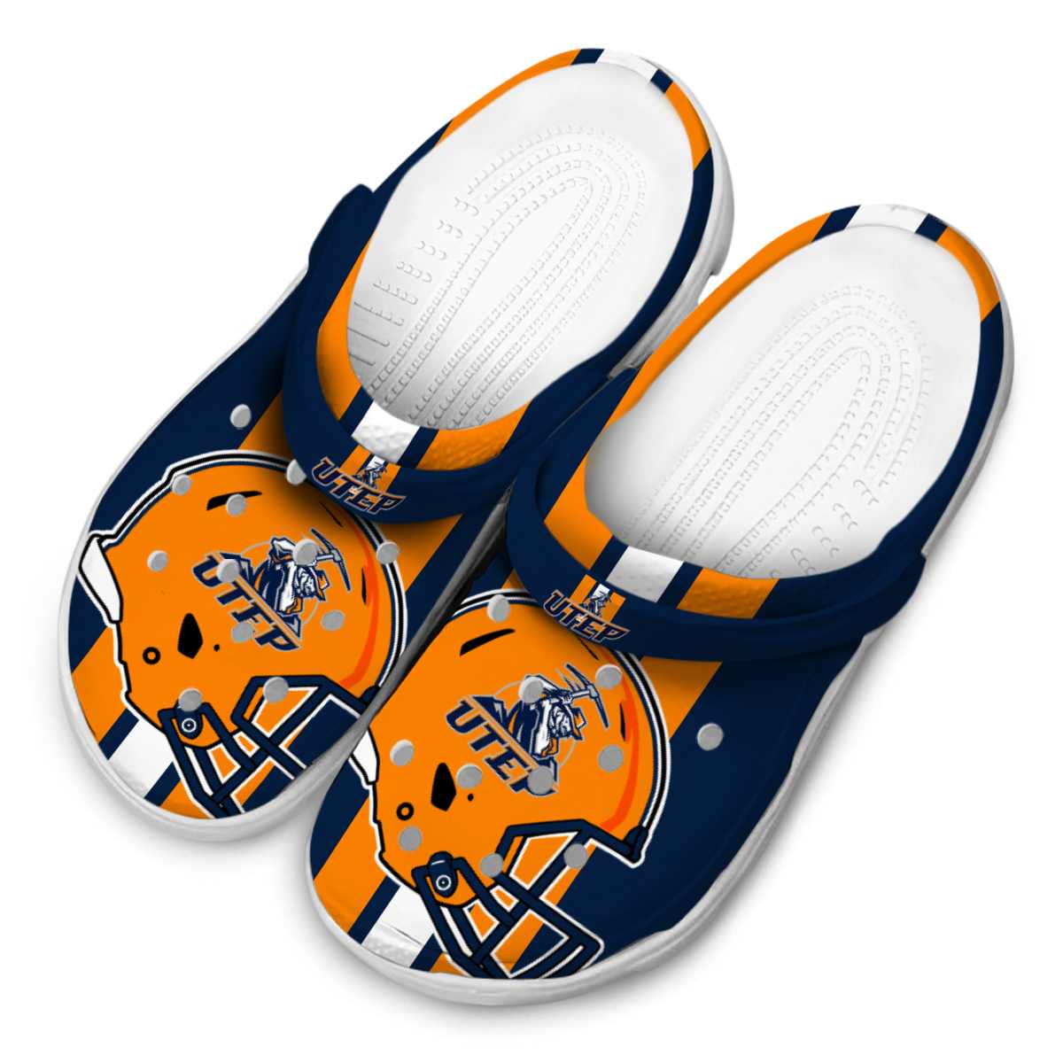 Merchidea UTEP Miners NCAA Sport Crocs Crocband Clogs Shoes Comfortable For Men Women and Kids