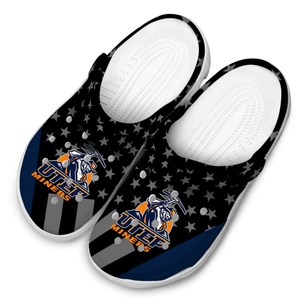 Merchidea UTEP Miners NCAA Sport Crocs Crocband Clogs Shoes Comfortable For Men Women and Kids