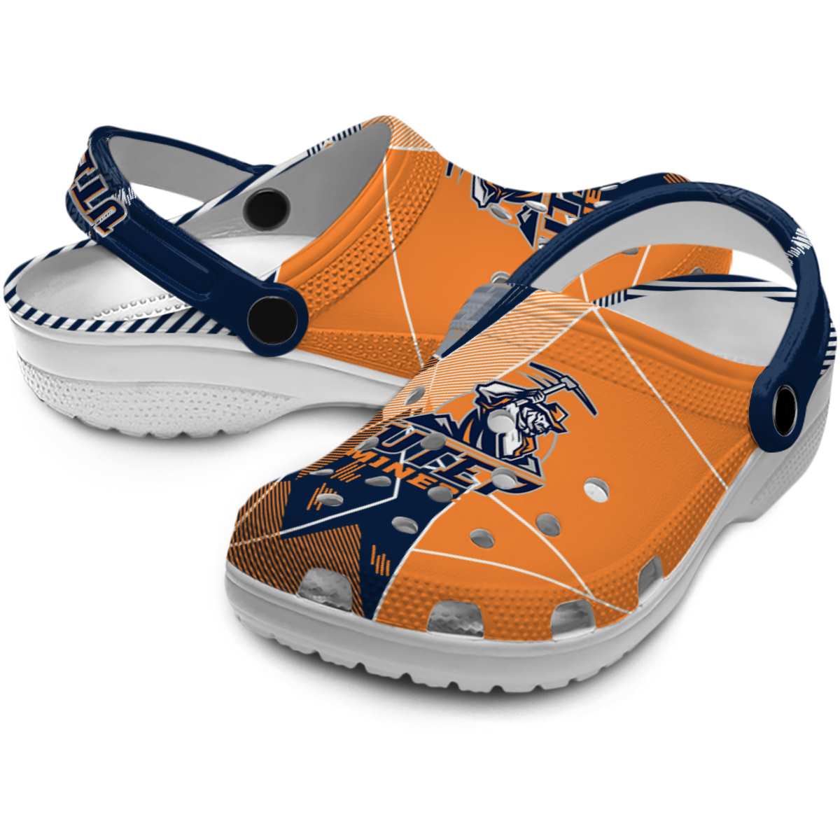 Merchidea UTEP Miners NCAA Sport Crocs Crocband Clogs Shoes Comfortable For Men Women and Kids