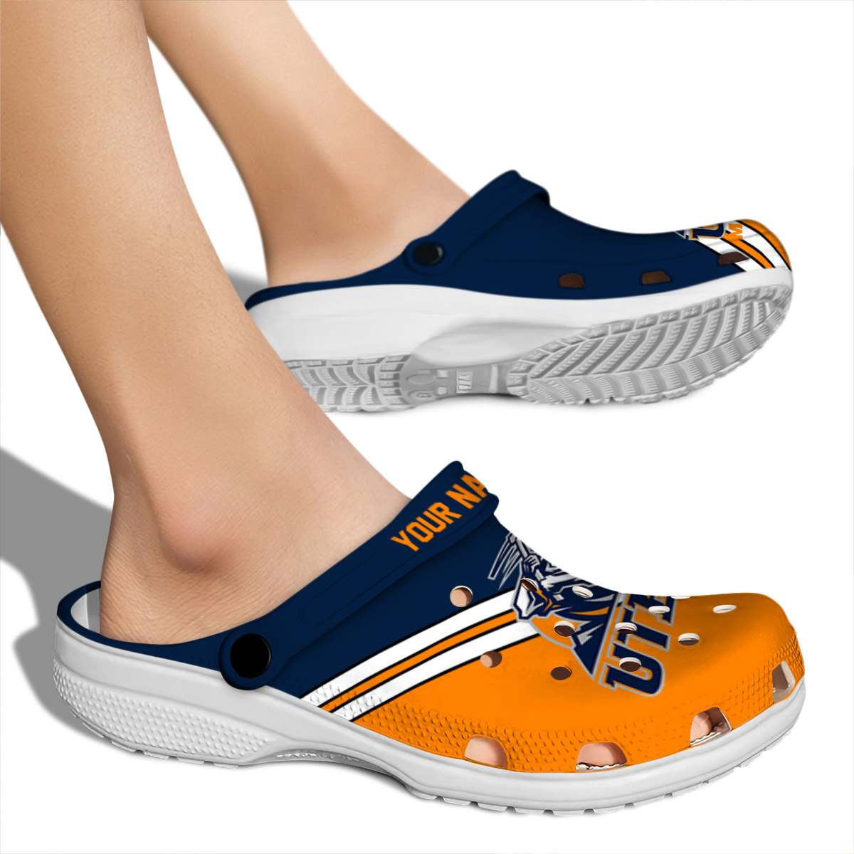 Merchidea UTEP Miners NCAA Sport Crocs Crocband Clogs Shoes Comfortable For Men Women and Kids