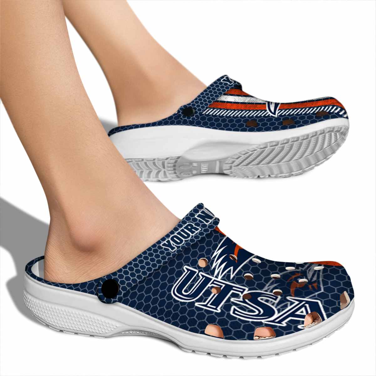 Merchidea UTSA Roadrunners NCAA Sport Crocs Crocband Clogs Shoes Comfortable For Men Women and Kids