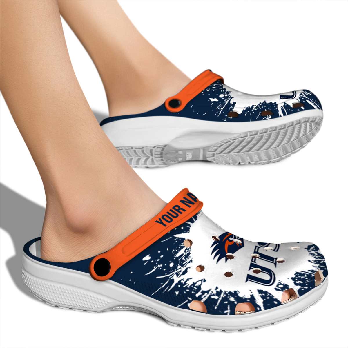 Merchidea UTSA Roadrunners NCAA Sport Crocs Crocband Clogs Shoes Comfortable For Men Women and Kids