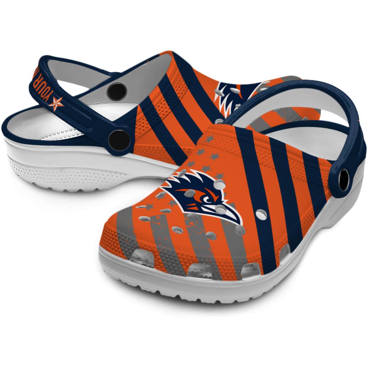 Merchidea UTSA Roadrunners NCAA Sport Crocs Crocband Clogs Shoes Comfortable For Men Women and Kids