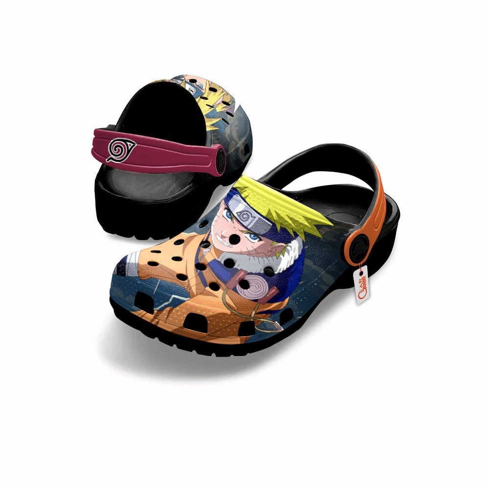 Merchidea Uzumaki Naruto and Minato Namikaze Naruto Shippuden Anime Crocs Crocband Clogs Shoes Comfortable For Men Women and Kids