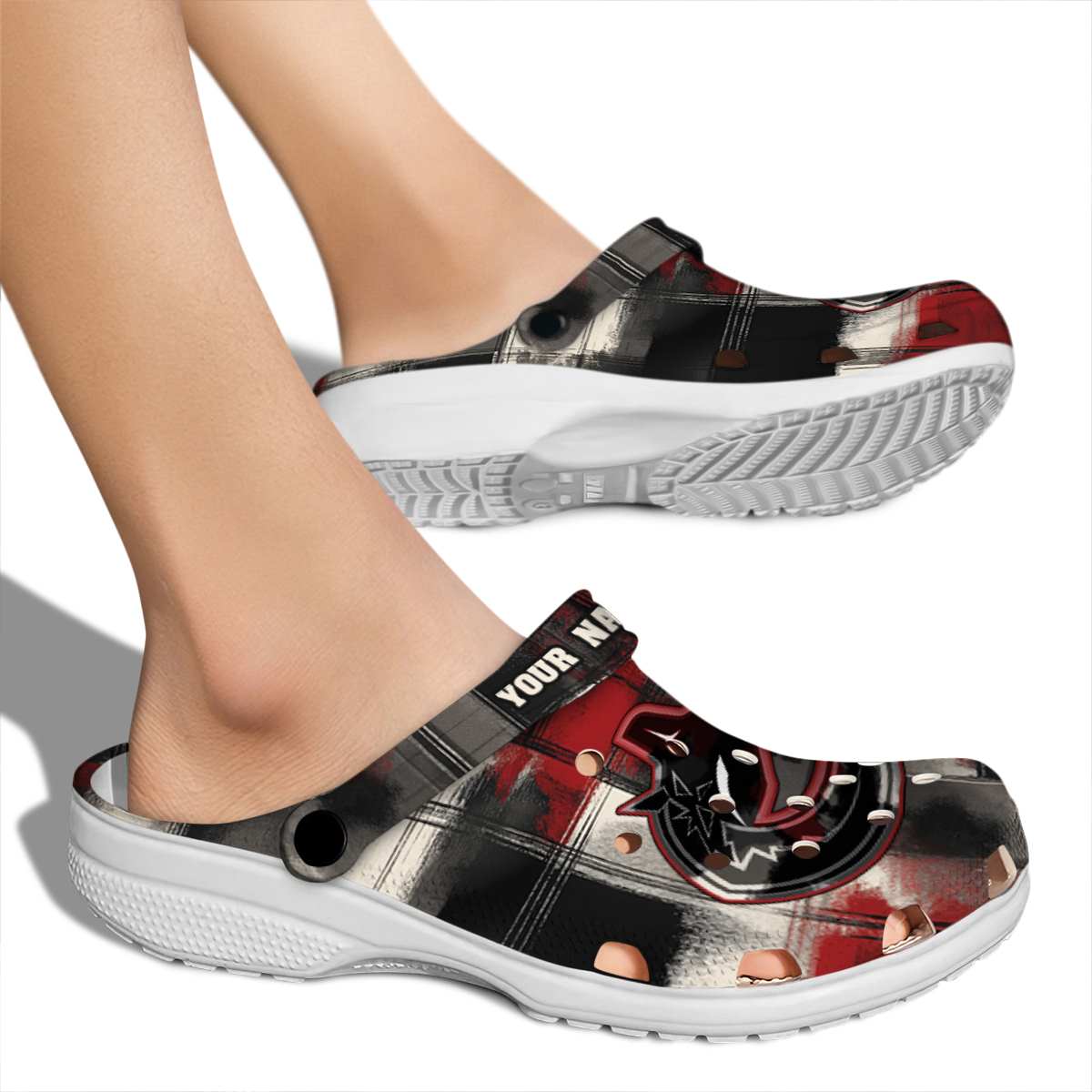 Merchidea Vancouver Canucks NHL Sport Crocs Crocband Clogs Shoes Comfortable For Men Women and Kids