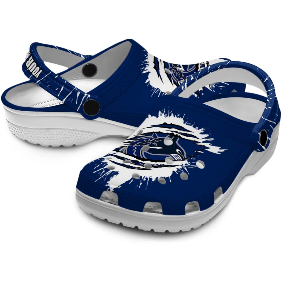 Merchidea Vancouver Canucks NHL Sport Crocs Crocband Clogs Shoes Comfortable For Men Women and Kids