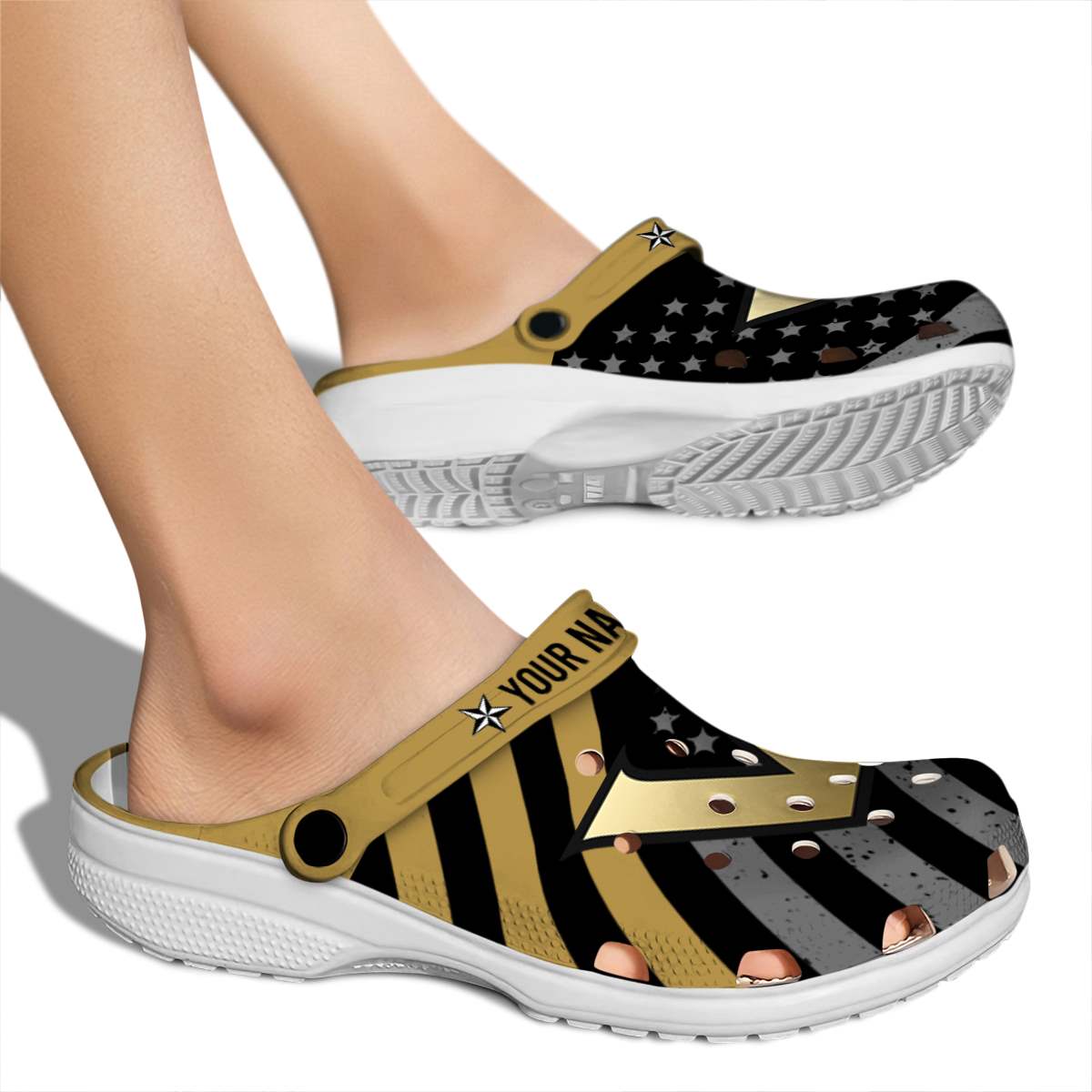 Merchidea Vanderbilt Commodores NCAA Sport Crocs Crocband Clogs Shoes Comfortable For Men Women and Kids
