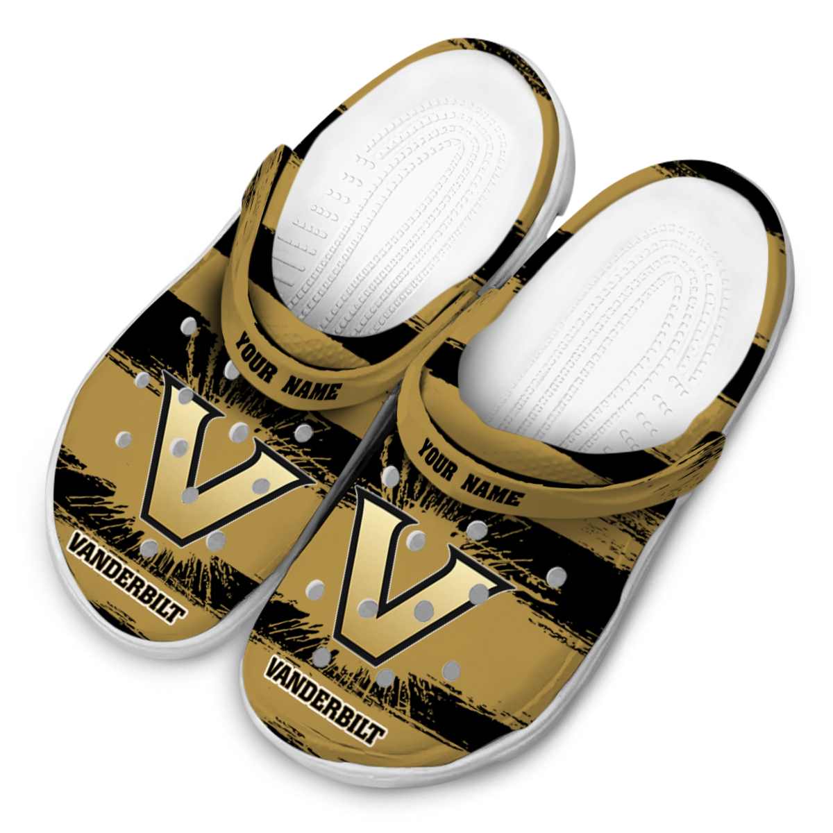 Merchidea Vanderbilt Commodores NCAA Sport Crocs Crocband Clogs Shoes Comfortable For Men Women and Kids
