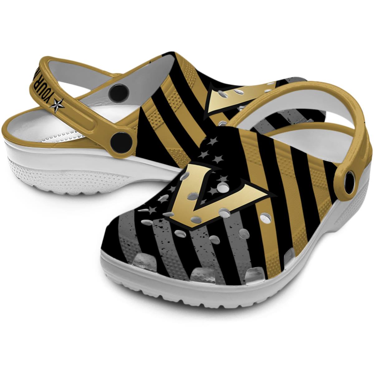 Merchidea Vanderbilt Commodores NCAA Sport Crocs Crocband Clogs Shoes Comfortable For Men Women and Kids