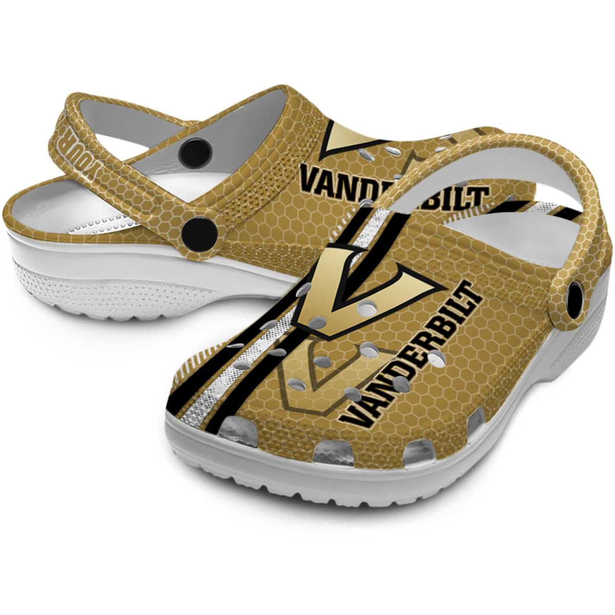 Merchidea Vanderbilt Commodores NCAA Sport Crocs Crocband Clogs Shoes Comfortable For Men Women and Kids