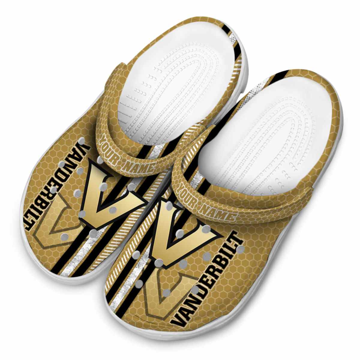 Merchidea Vanderbilt Commodores NCAA Sport Crocs Crocband Clogs Shoes Comfortable For Men Women and Kids