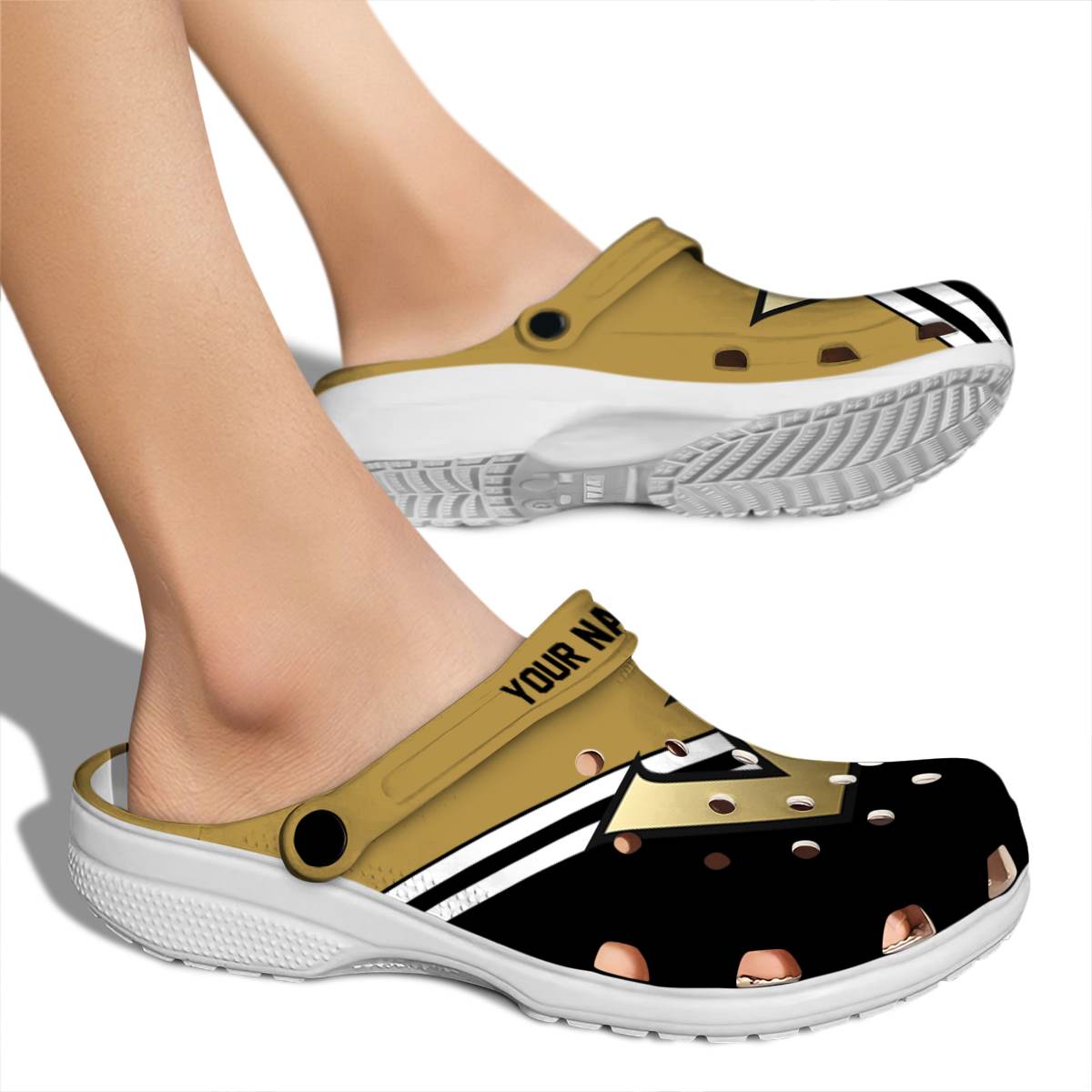Merchidea Vanderbilt Commodores NCAA Sport Crocs Crocband Clogs Shoes Comfortable For Men Women and Kids