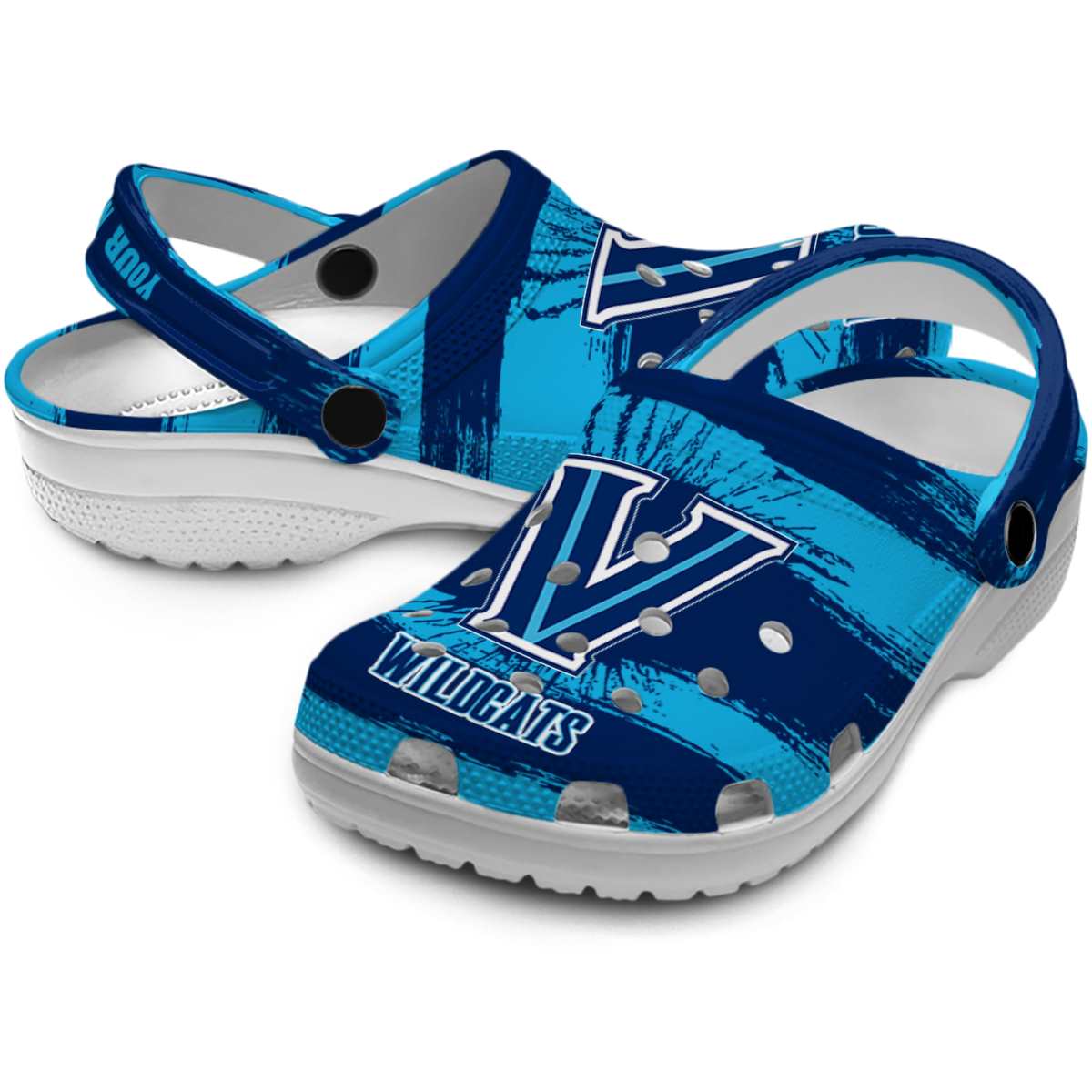Merchidea Villanova Wildcats NCAA Sport Crocs Crocband Clogs Shoes Comfortable For Men Women and Kids