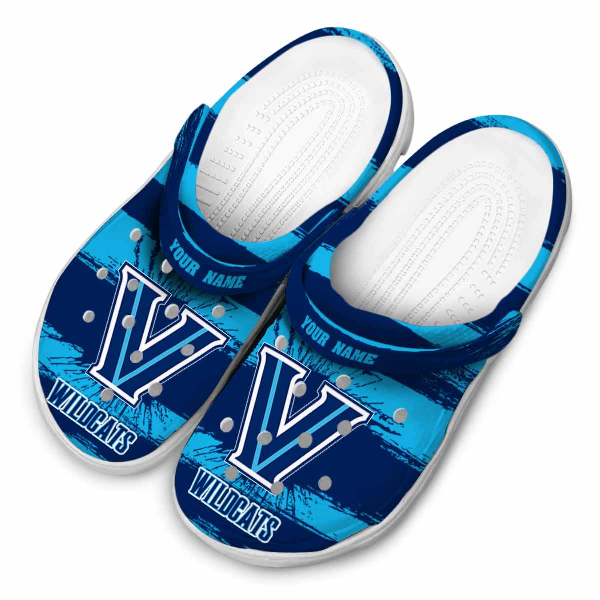 Merchidea Villanova Wildcats NCAA Sport Crocs Crocband Clogs Shoes Comfortable For Men Women and Kids
