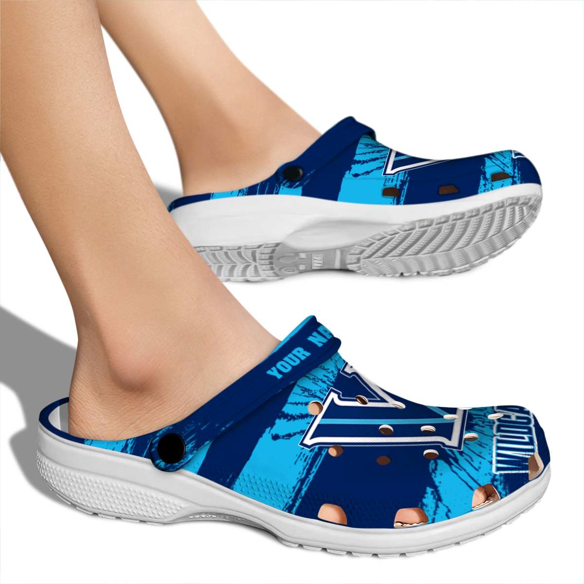 Merchidea Villanova Wildcats NCAA Sport Crocs Crocband Clogs Shoes Comfortable For Men Women and Kids