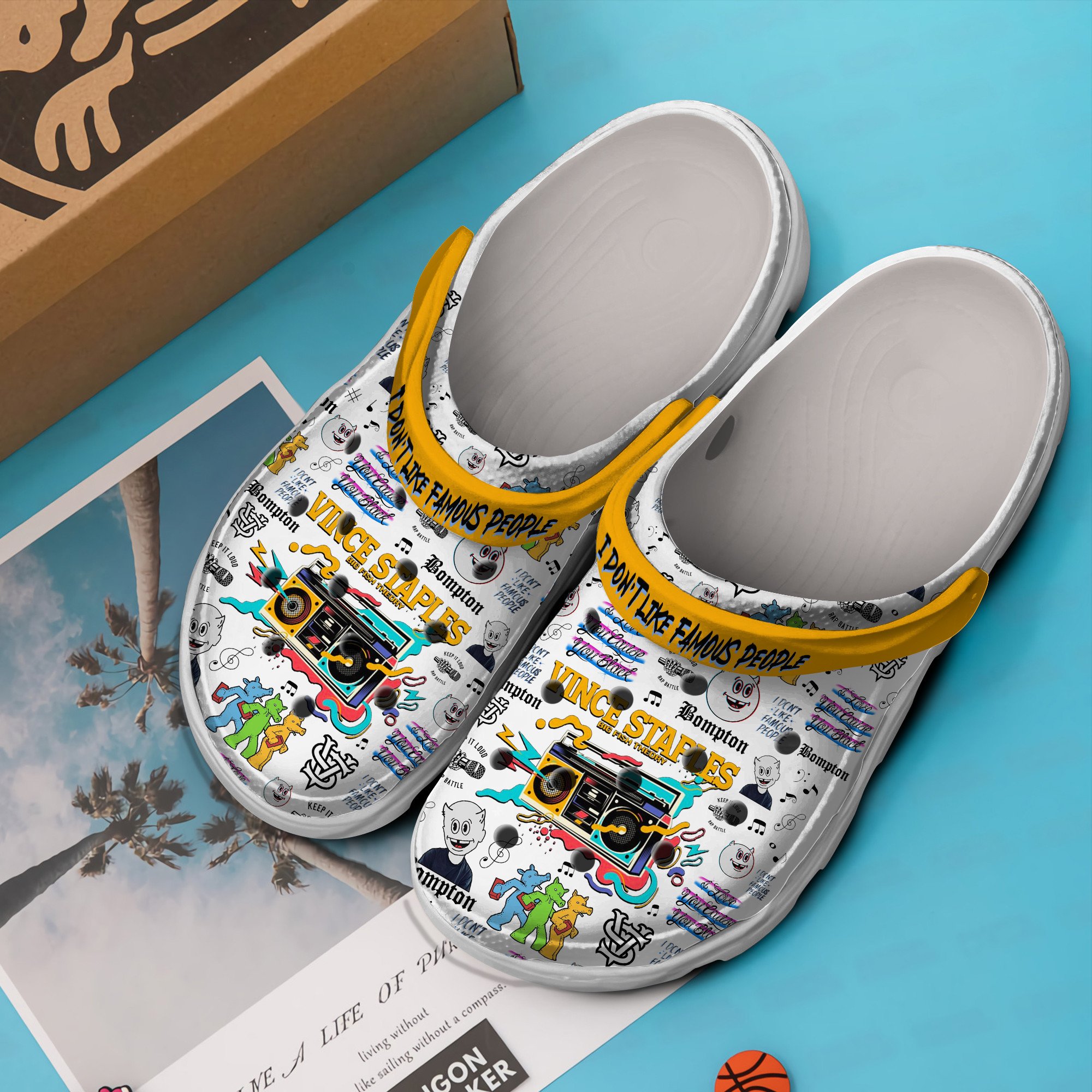 Merchidea Vince Staples Music Crocs Crocband Clogs Shoes Comfortable For Men Women and Kids