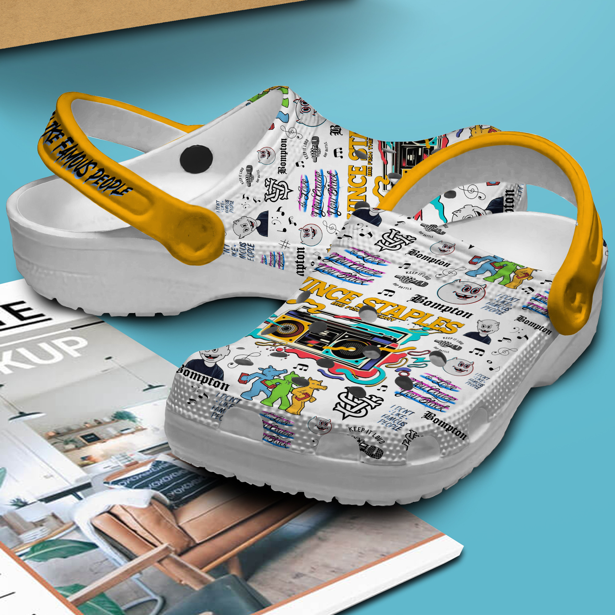 Merchidea Vince Staples Music Crocs Crocband Clogs Shoes Comfortable For Men Women and Kids