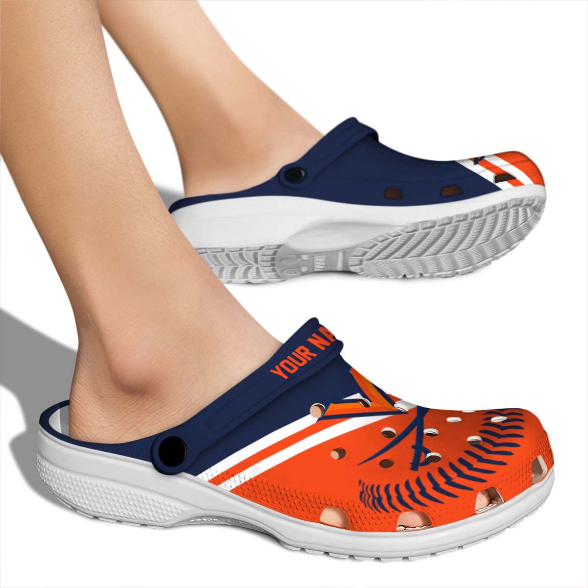 Merchidea Virginia Cavaliers NCAA Sport Crocs Crocband Clogs Shoes Comfortable For Men Women and Kids