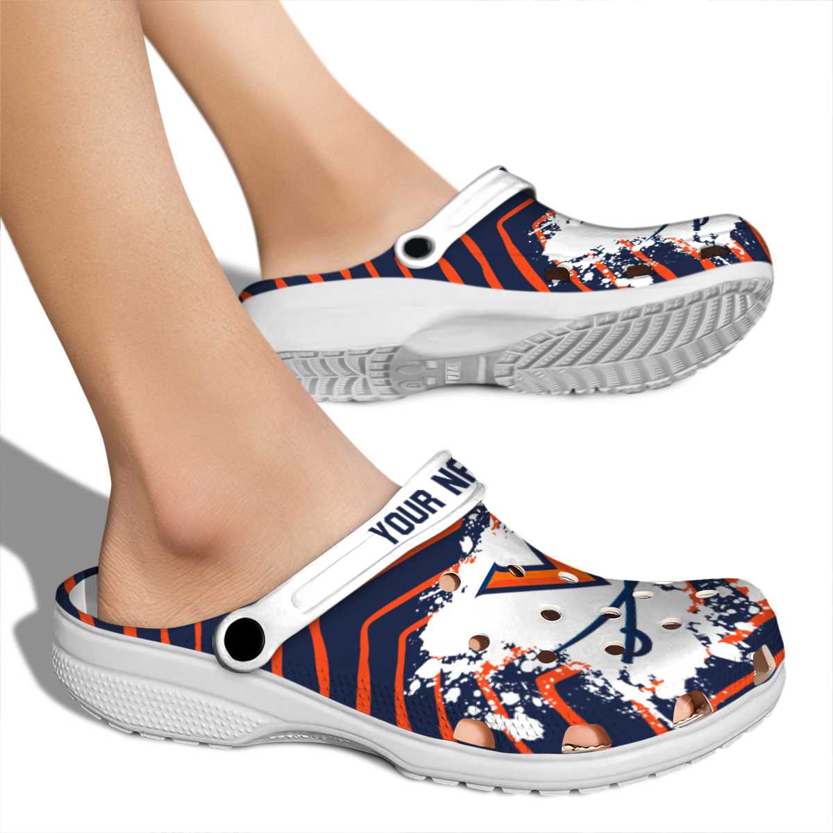 Merchidea Virginia Cavaliers NCAA Sport Crocs Crocband Clogs Shoes Comfortable For Men Women and Kids