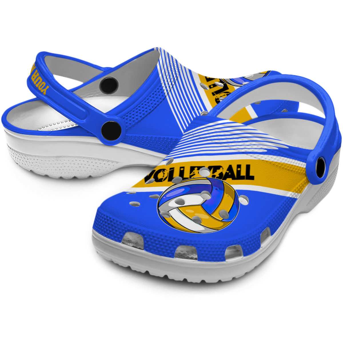 Merchidea Volleyball Sport Crocs Crocband Clogs Shoes Comfortable For Men Women and Kids