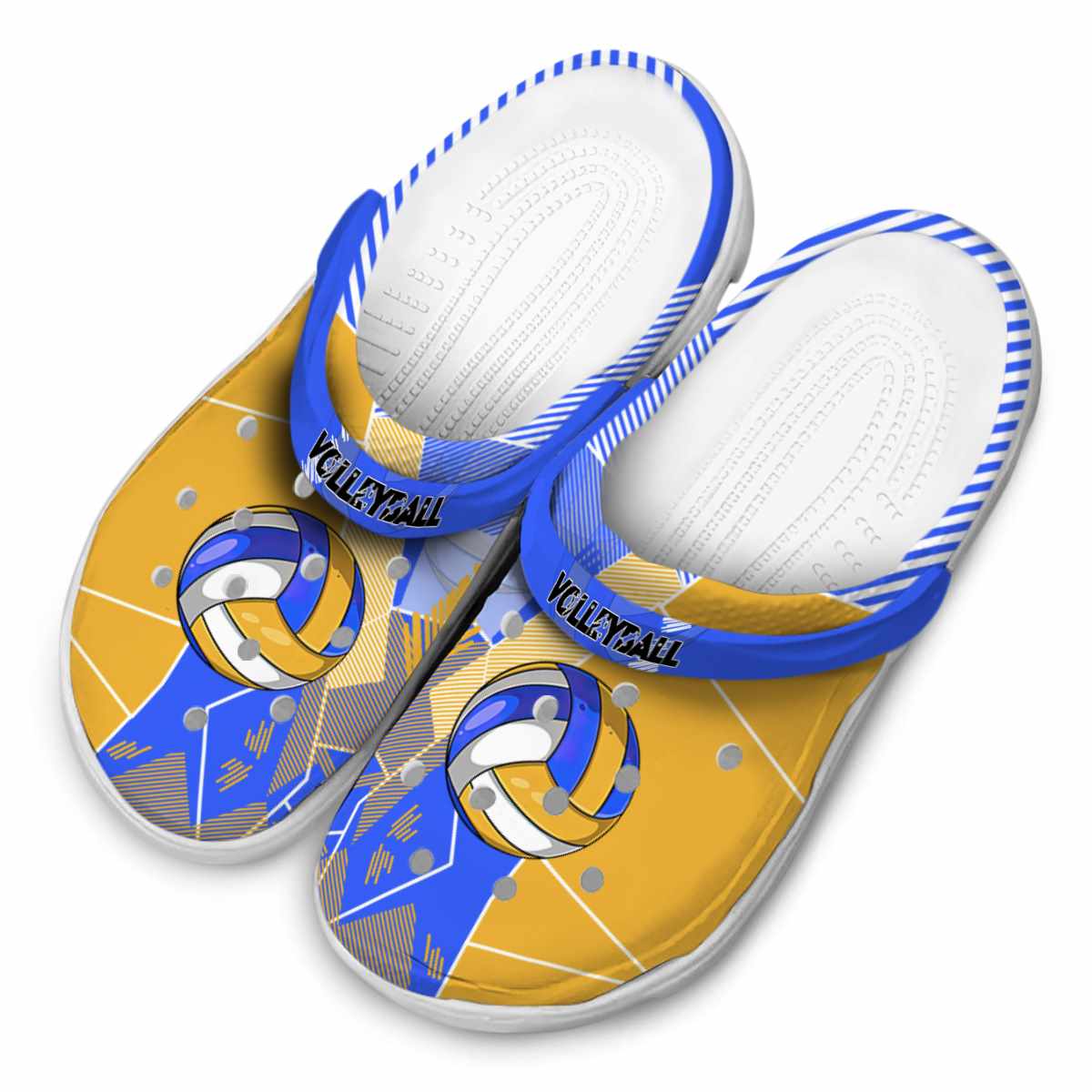 Merchidea Volleyball Sport Crocs Crocband Clogs Shoes Comfortable For Men Women and Kids