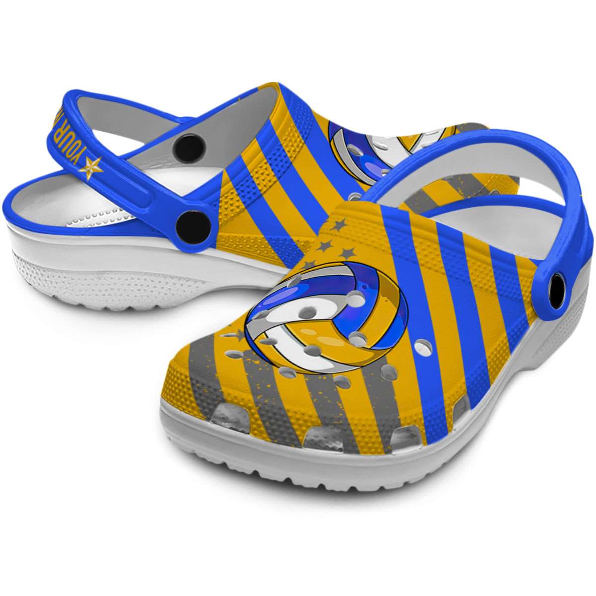 Merchidea Volleyball Sport Crocs Crocband Clogs Shoes Comfortable For Men Women and Kids