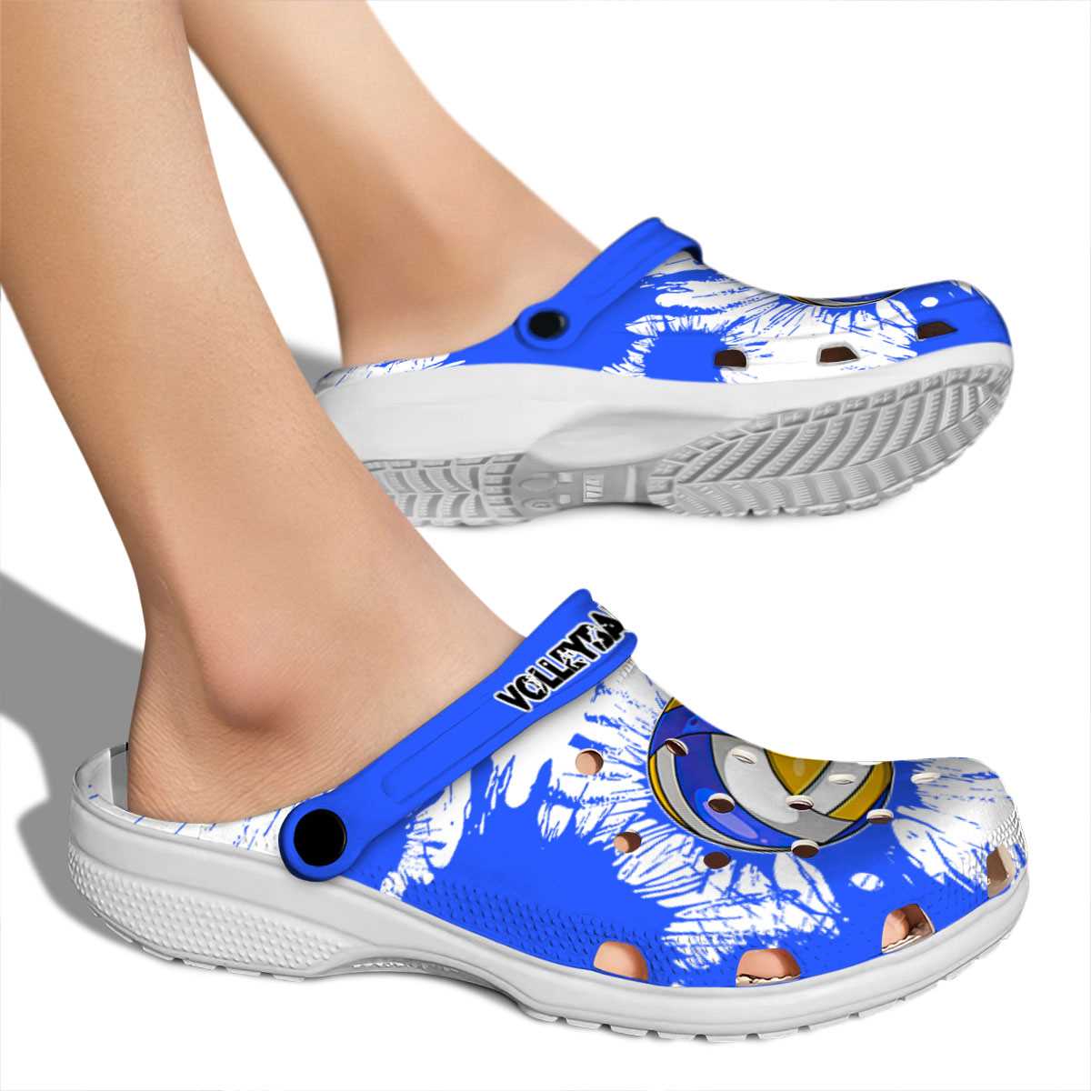 Merchidea Volleyball Sport Crocs Crocband Clogs Shoes Comfortable For Men Women and Kids