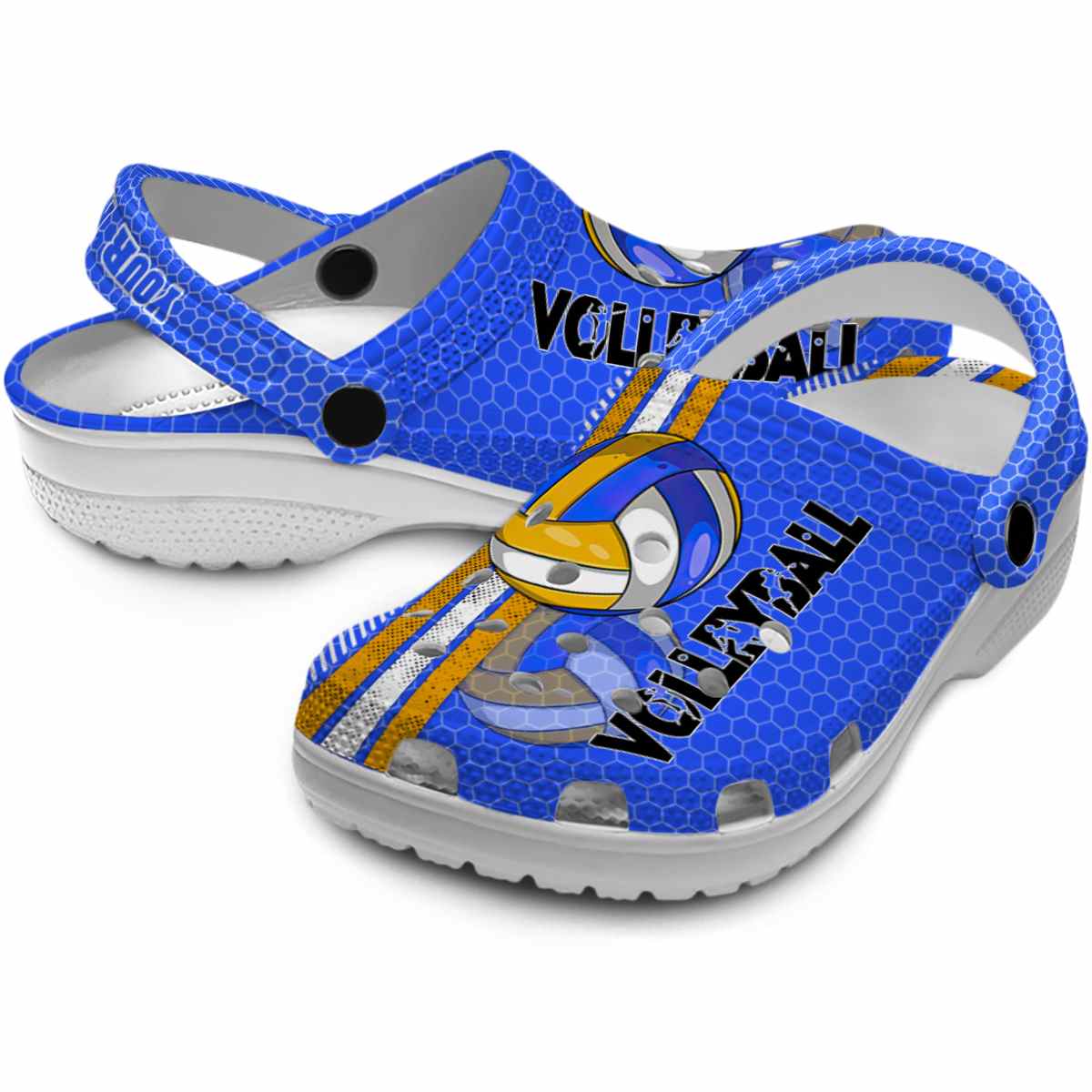 Merchidea Volleyball Sport Crocs Crocband Clogs Shoes Comfortable For Men Women and Kids